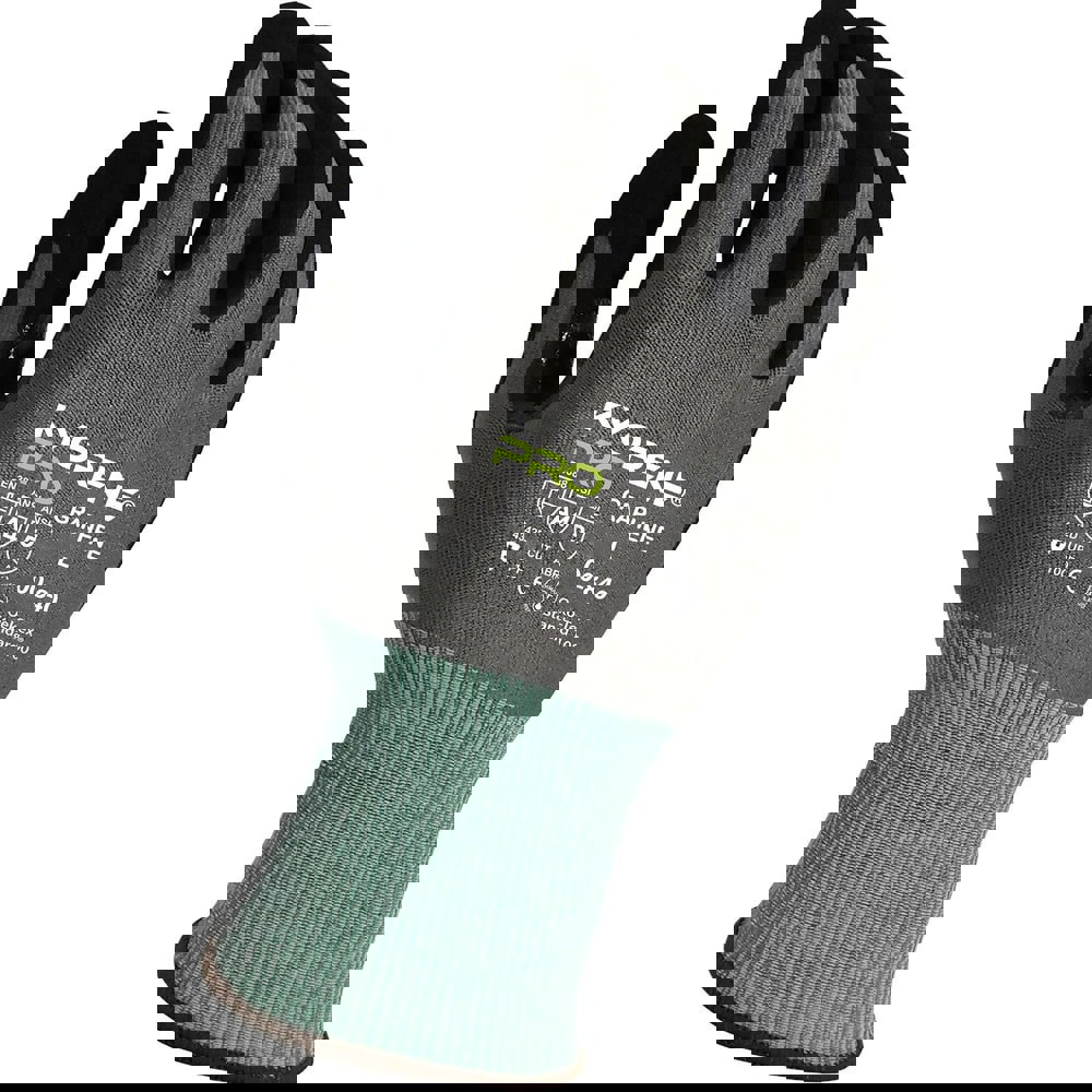 Cut-Resistant Gloves: Size L, ANSI Cut A4, Nitrile, Micro Foam